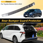 Rear Bumper Topper for Toyota Sienna (2011–2020) Silver Tone