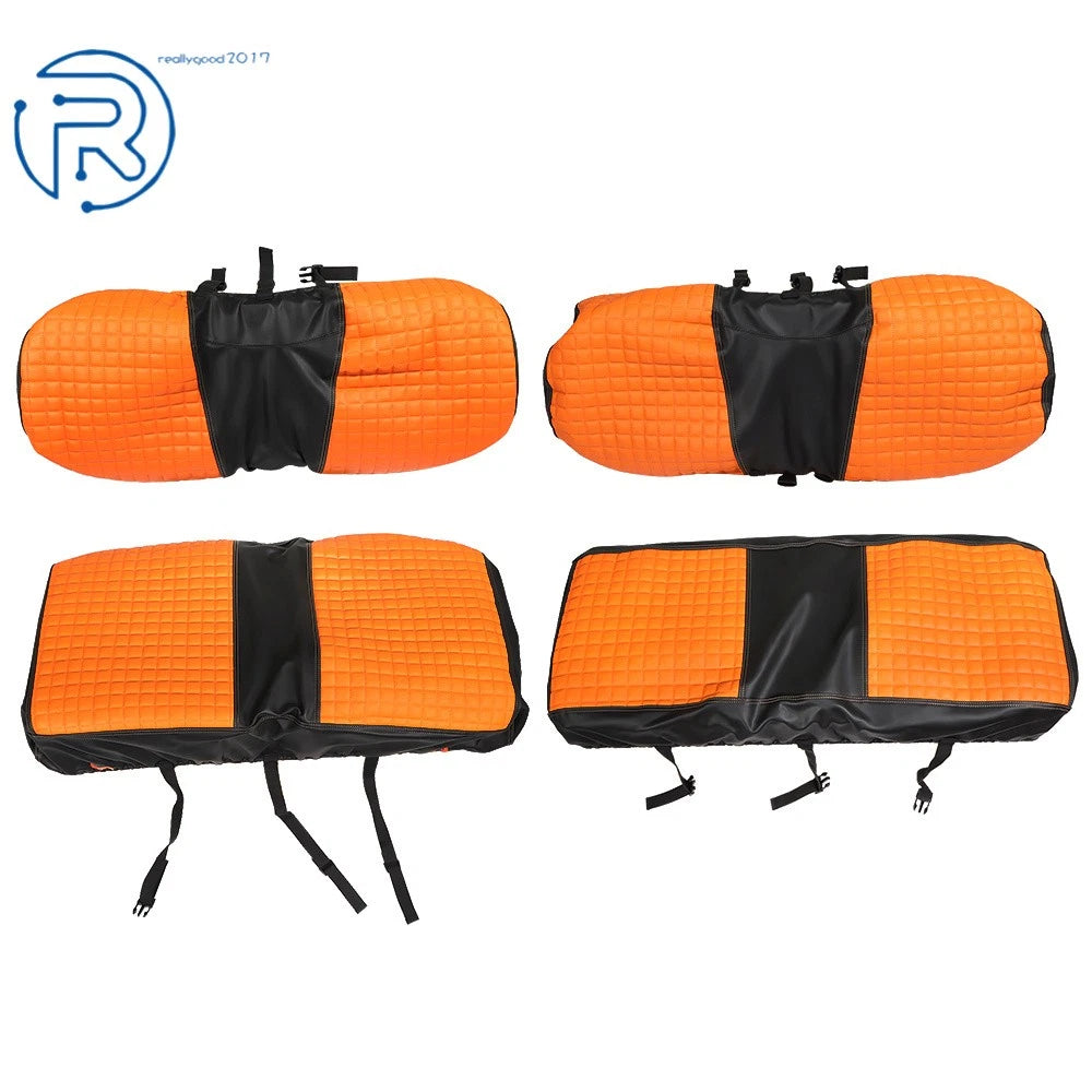 Vinyl Front Rear Seat Cover for Yamaha Drive/Drive2 (2007-Present) Orange