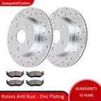 Front Drilled Brake Rotors and Ceramic Pads for Dodge Ram 1500 (2002–2023)