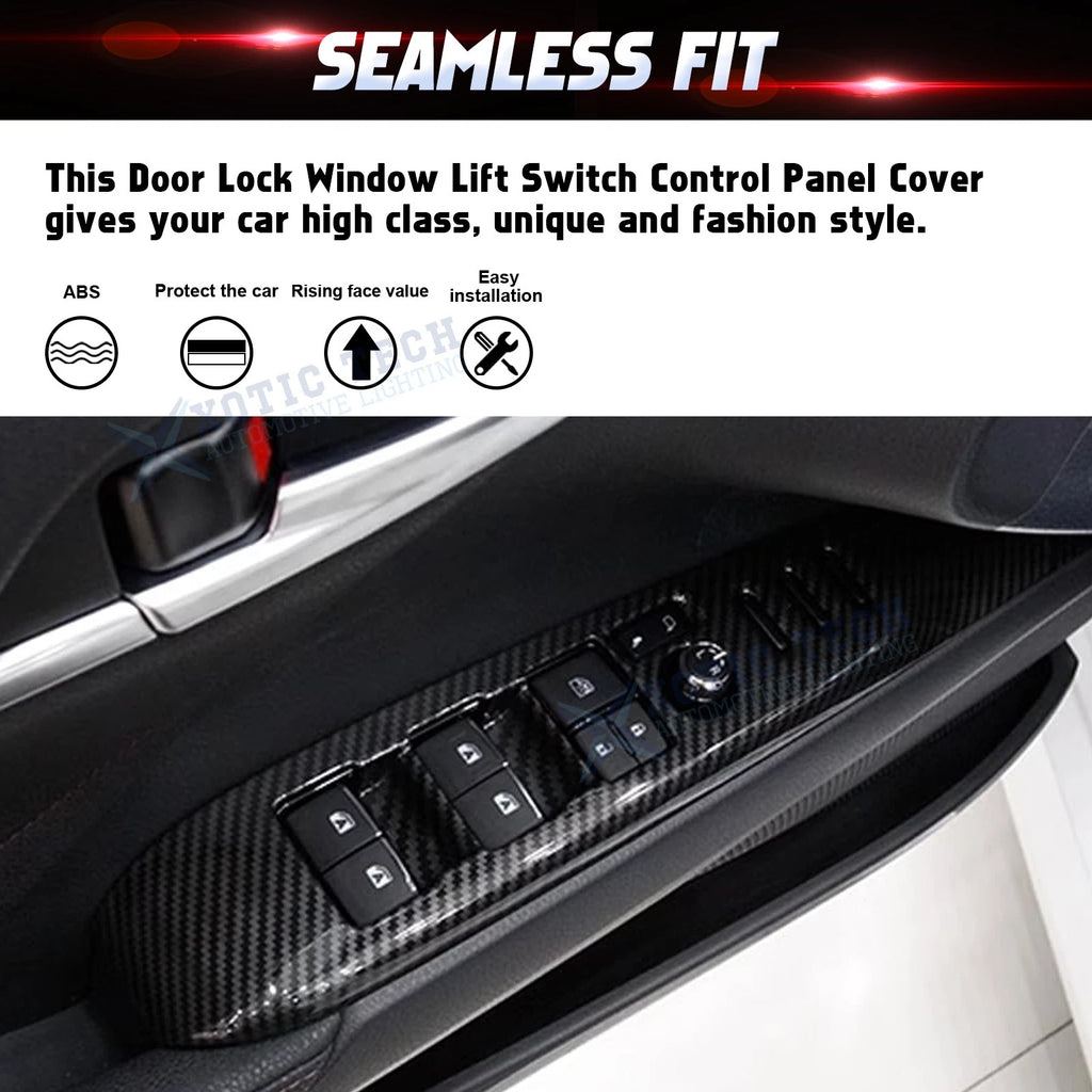 Door Window Lift Switch Panel Trim Accessories Kit for Toyota Camry (2018-2026)