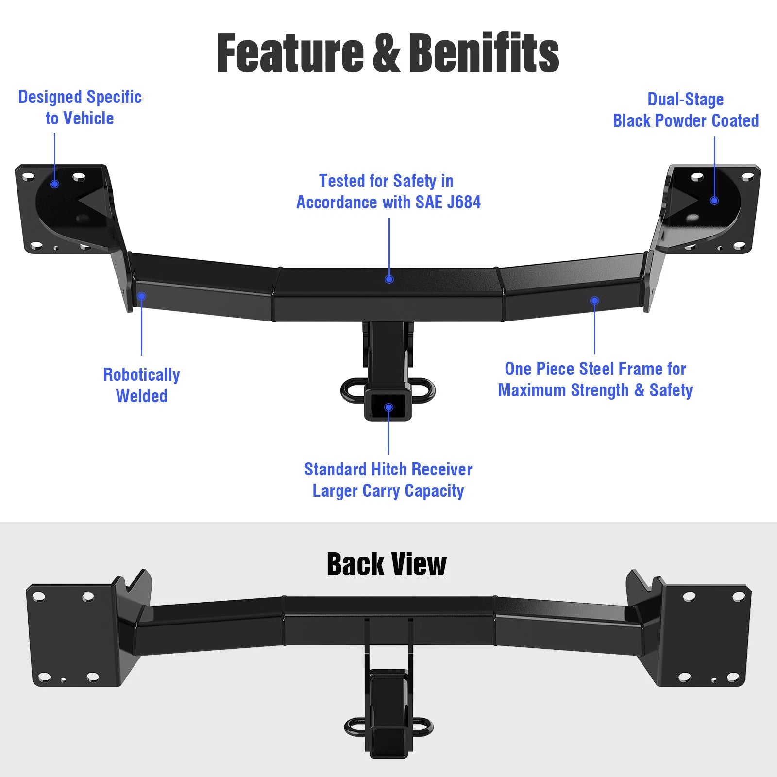 Towing Hitch Receiver Class 3 for BMW X5 X6 (2007-2019)
