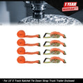 Set of 4 E Track Ratchet Tie Down Straps for Truck Enclosed Cargo Van