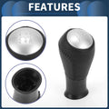 5 Speed Gear Shift Knob for Honda Accord (2003-2008) - Plastic Black Silver Tone