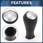 5 Speed Gear Shift Knob for Honda Accord (2003-2008) - Plastic Black Silver Tone