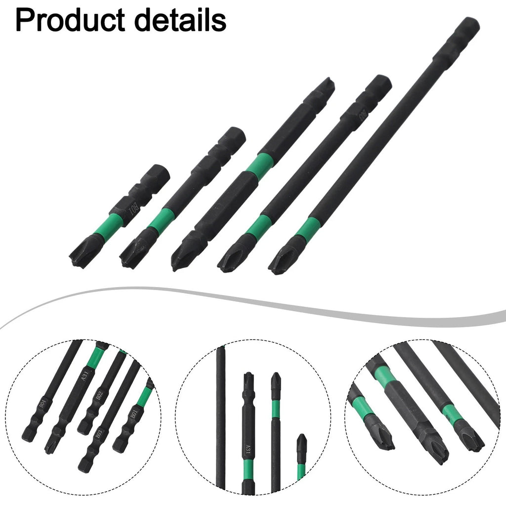 6PCS Alloy Steel Magnetic Cross Screwdrivers for Electrical Tasks