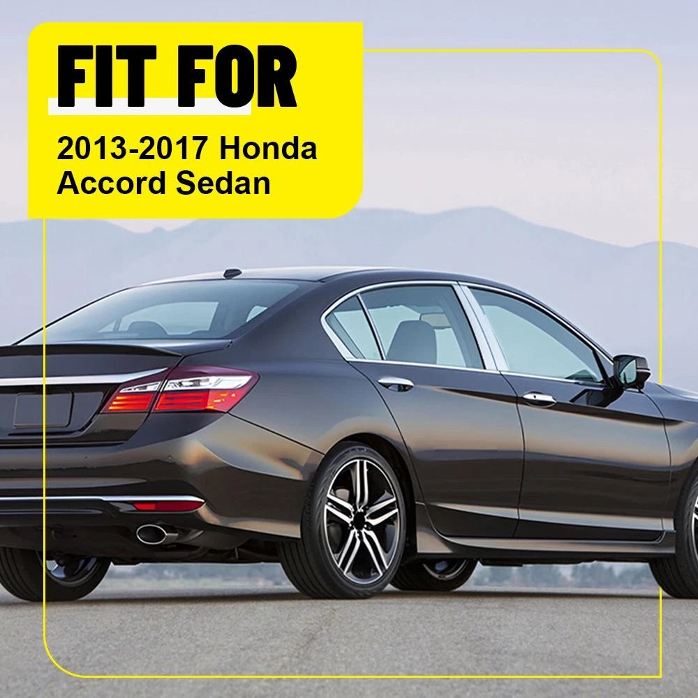 Set of 6 Stainless Steel Chrome Pillar Post Trim for Honda Accord (2013–2017)