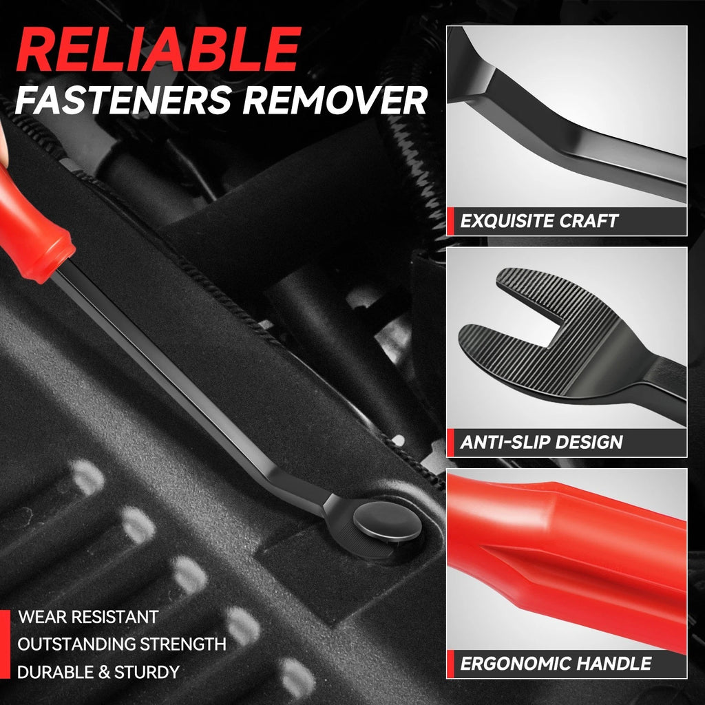 Nylon Retainer Clips + Fastener Removal Tools for 6-10mm Holes