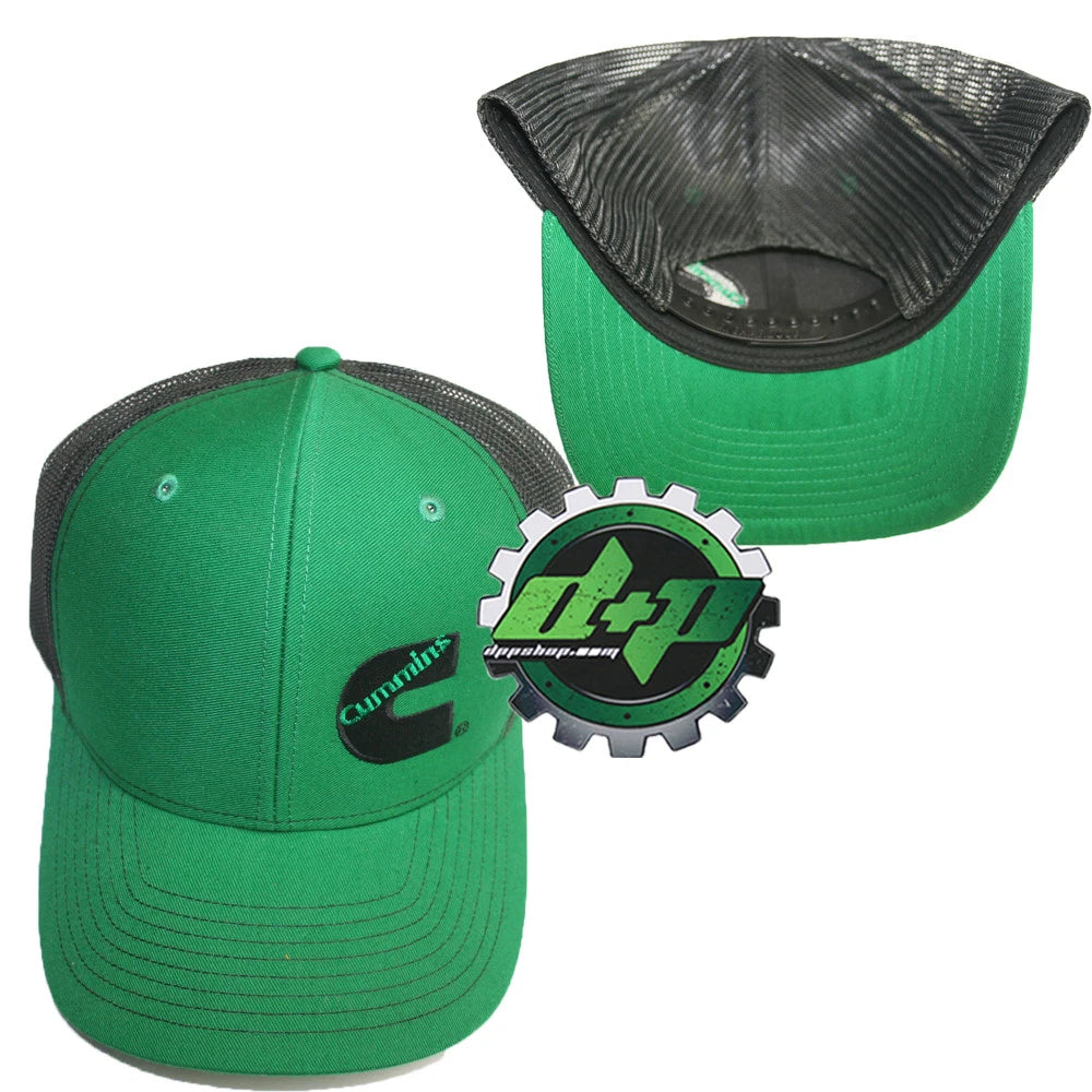 Cummins Trucker Hat Mesh Snapback Green Black (Richardson)