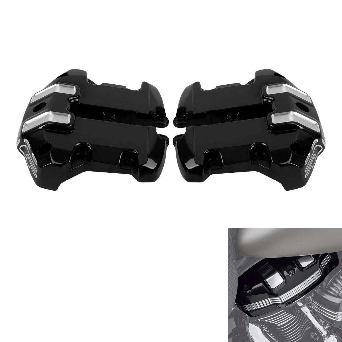 Upper Rocker Box Covers for Harley Touring Electra Glide (2017–2024) Softail (2018–2024)