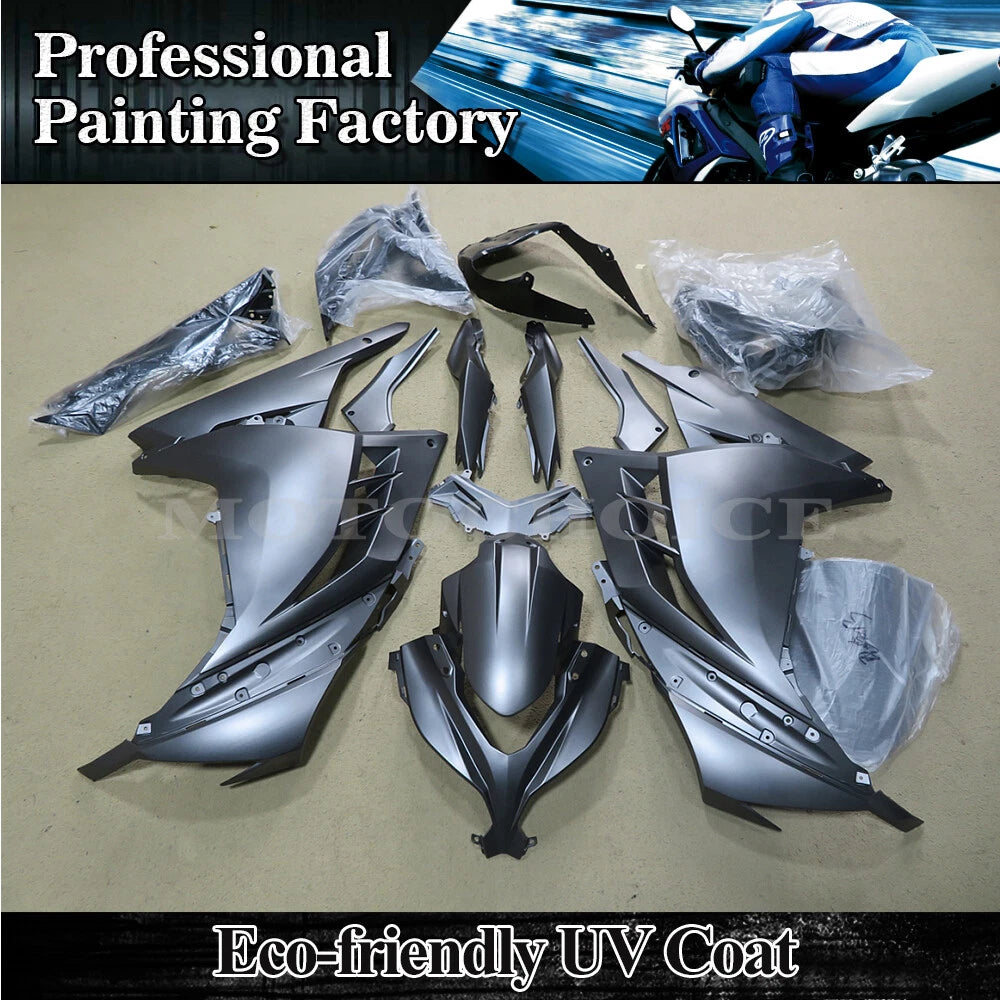 Fairing Kit for Kawasaki Ninja 300 (2013–2017) Gray ABS Injection Bodywork