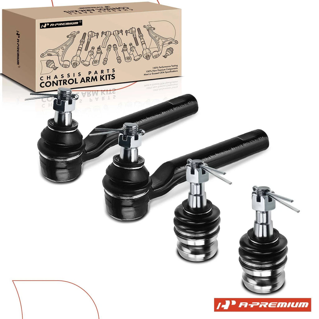 Set of 4 Outer Tie Rod End Ball Joints for Subaru Outback, Forester (2000–2014)