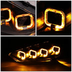 Sequential LED Halo Projector Headlight for Ford Focus (2015–2018) Black/Amber