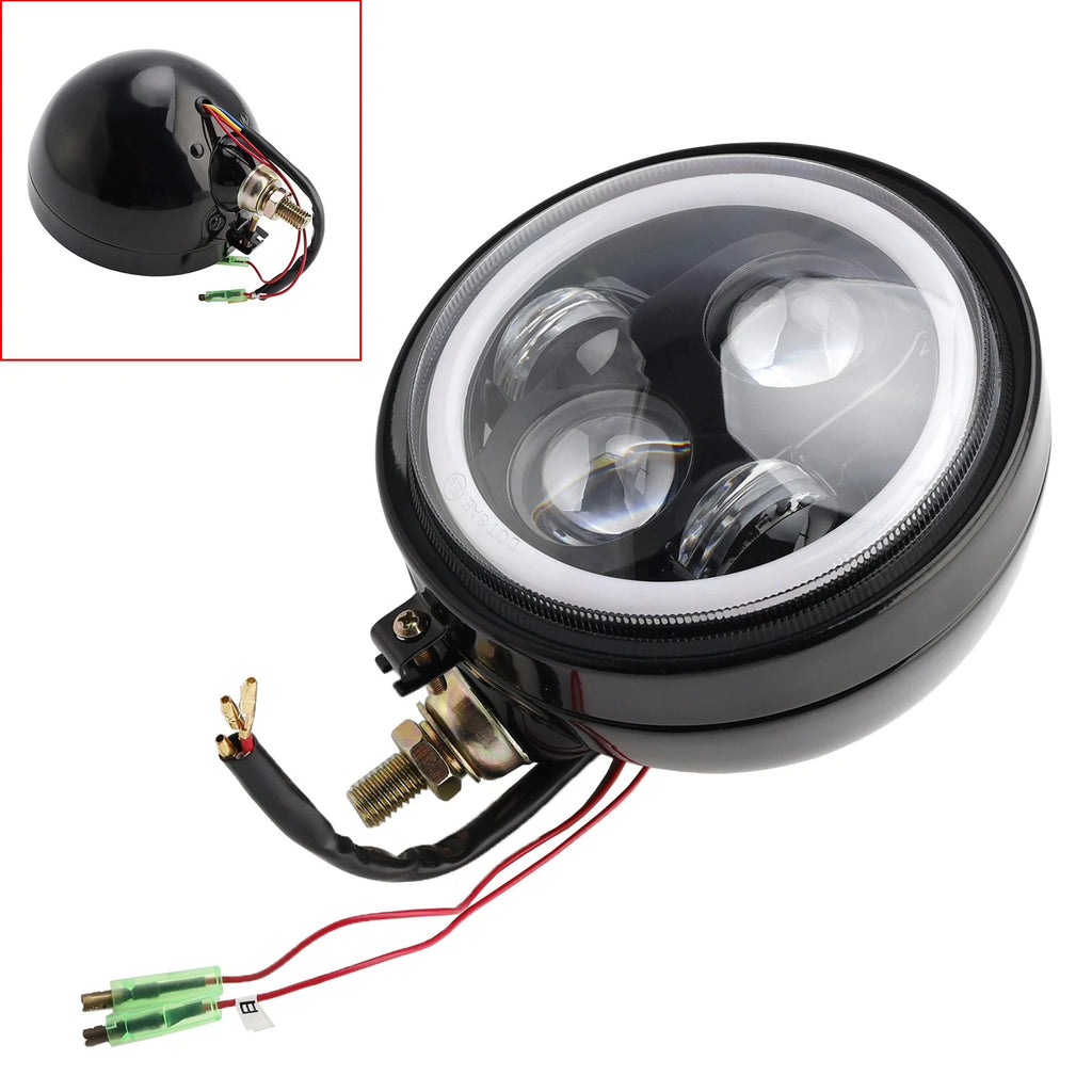 4X Beam Headlight Fog Lamp for Racer Bobber Chopper (Custom Fit)