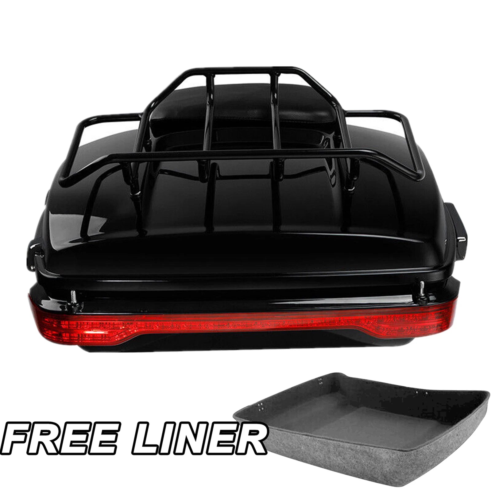 Chopped Trunk Pad Rack Tail Light for Harley Touring Road Glide (2014–2026)