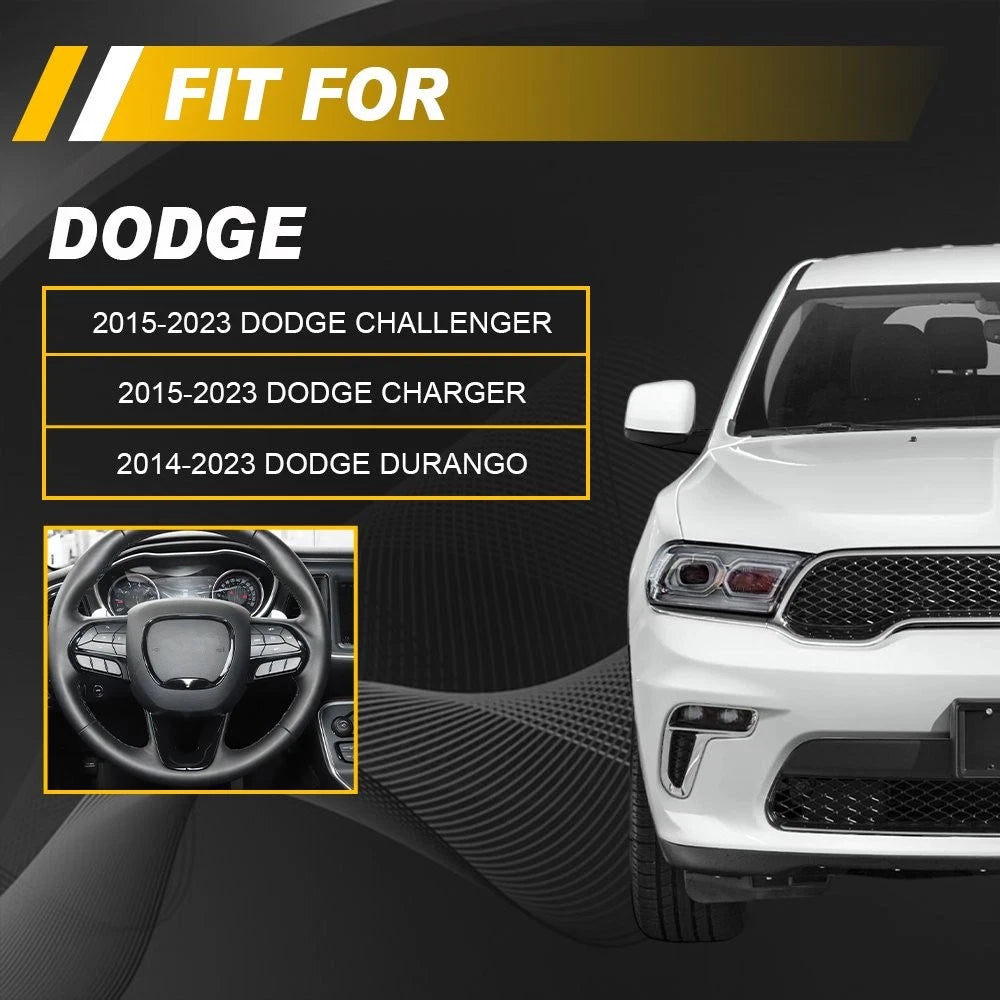 4X Center Console Steering Wheel Cover Trim for Dodge Charger (2015–2023)