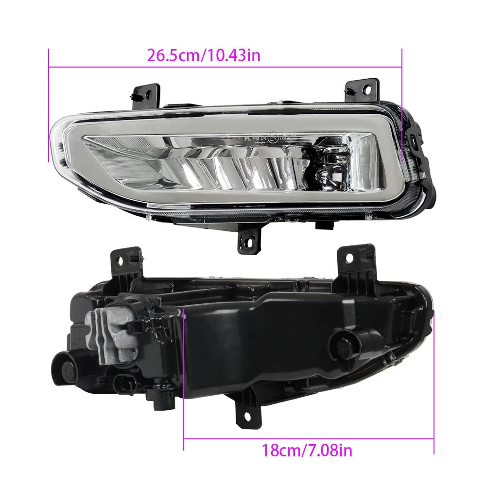Set of 2 Front Fog Light Lamps for Nissan Titan Frontier (2020–2022)