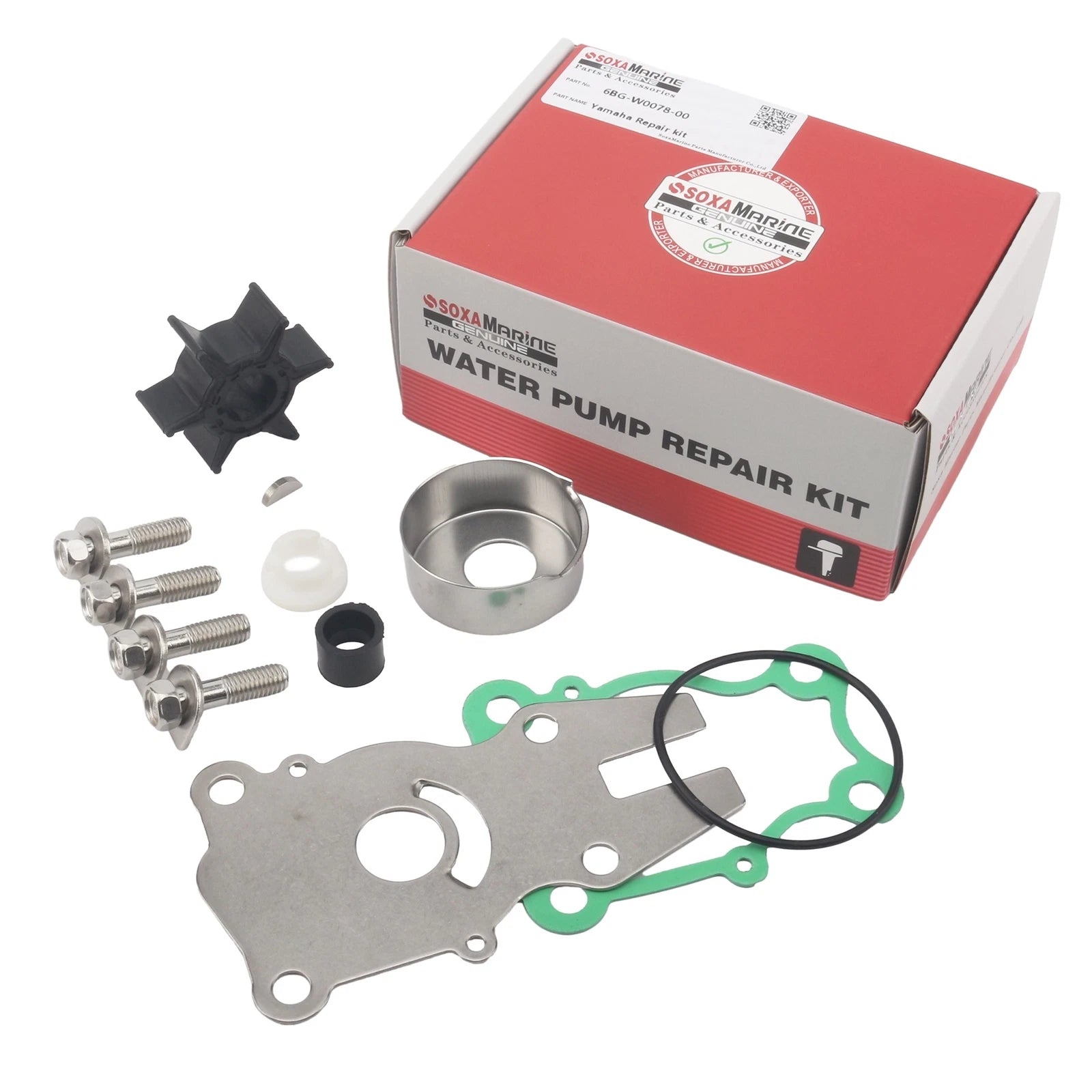Water Pump Repair Service Kit for Yamaha Boat Motor (6BG-W0078-00)
