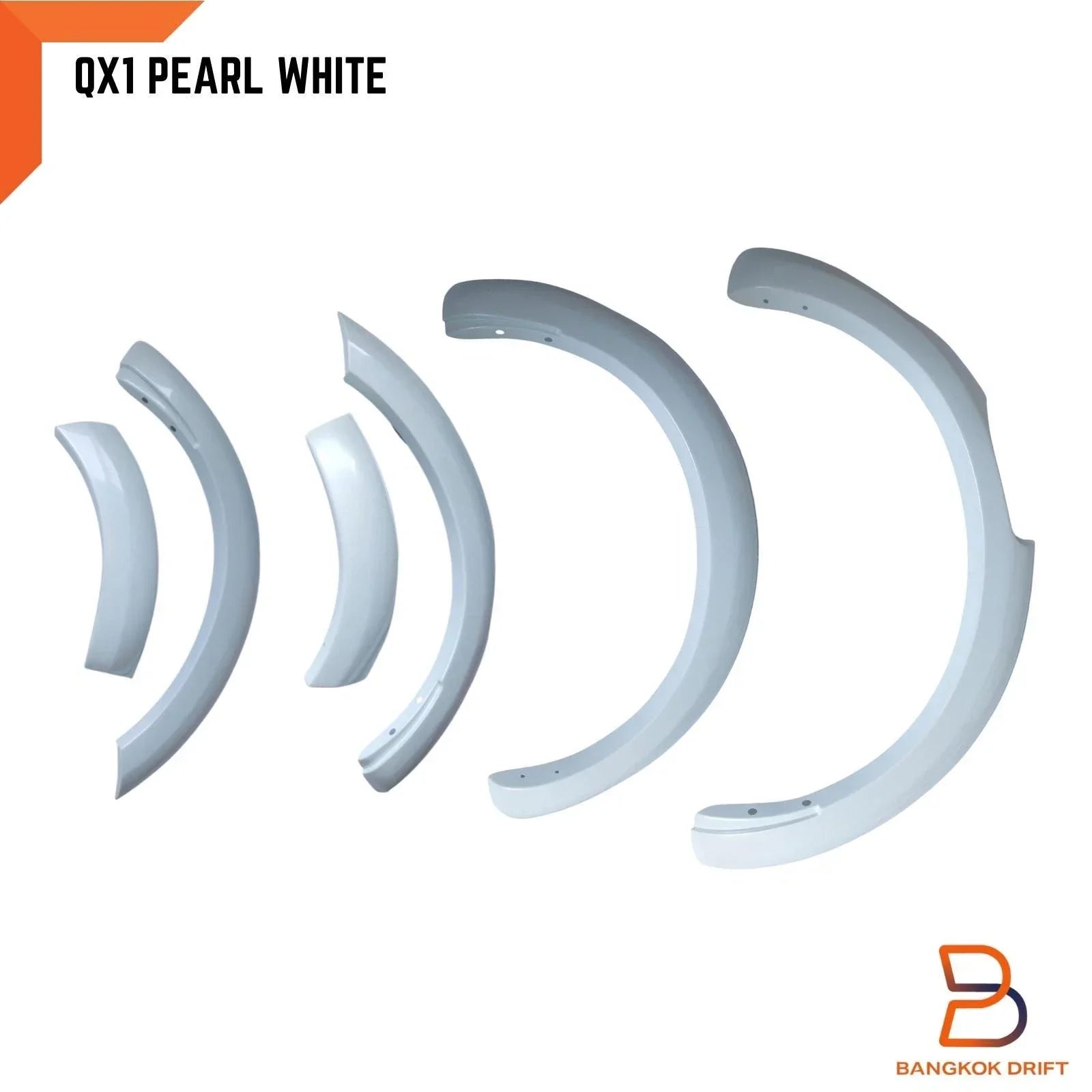 White Pearl QX1 Fender Flares for Nissan Navara NP300 (2021-2023)