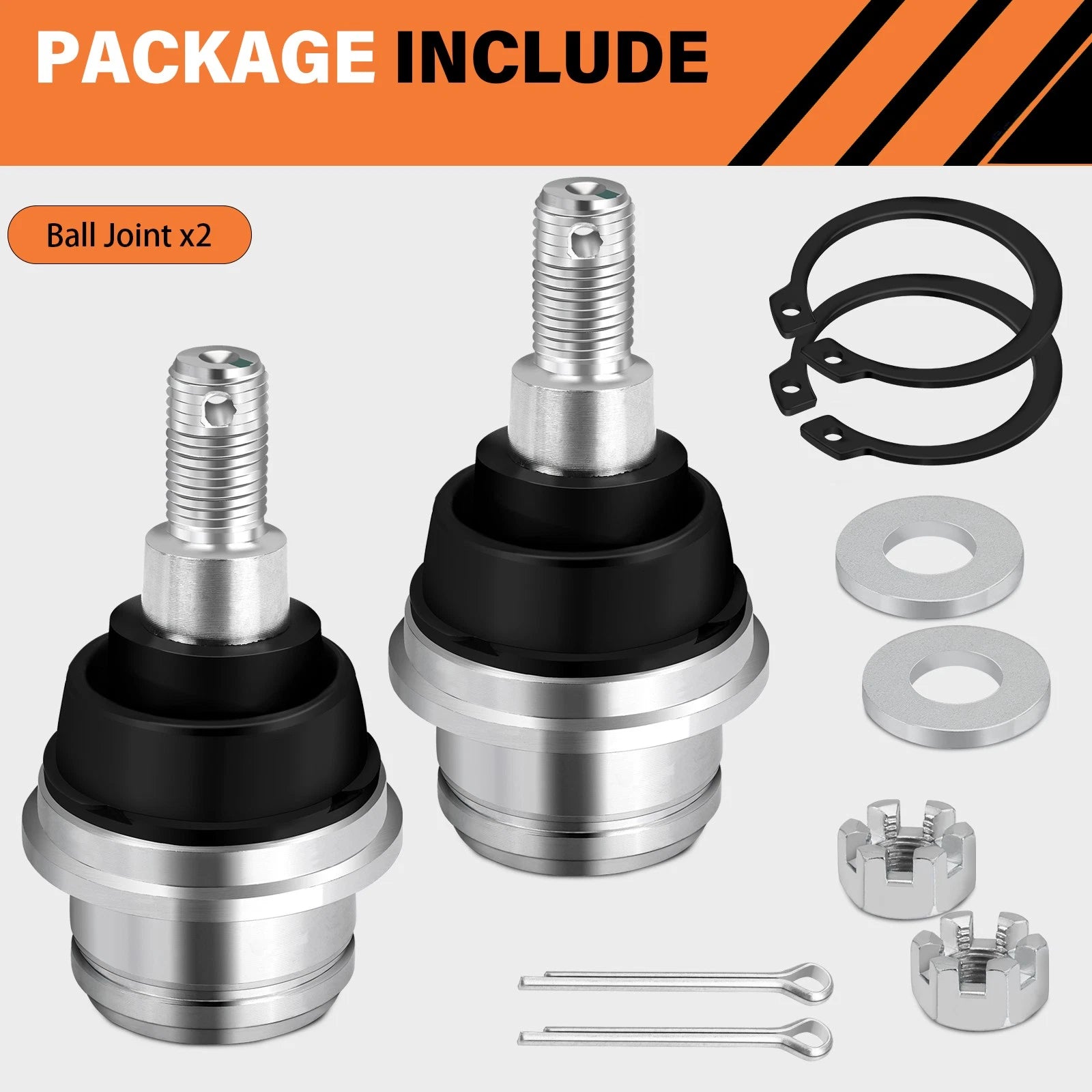 2X Front Upper Ball Joints 51375-HL6-A02 for Honda Talon 1000X-4 (2020–2024)