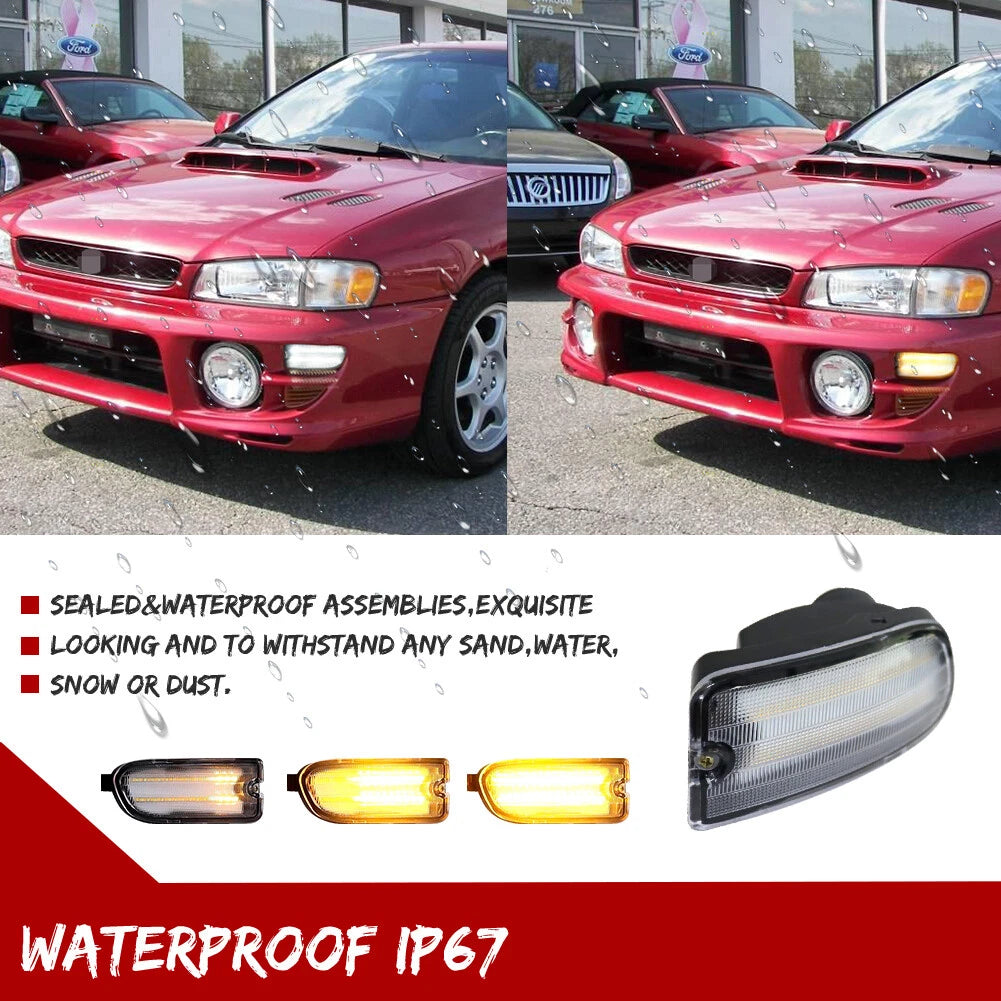 Clear Sequential Switchback LED Signal Lights for Subaru Impreza (1999–2001)