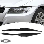 1 Pair Headlight Eye Lid Cover Sticker for BMW E90 (2006–2011) Carbon Fiber