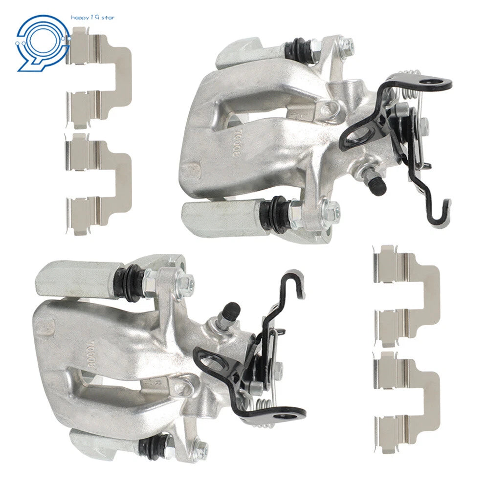 Set of 2 Rear Brake Calipers with Bracket for Audi A3 (2005–2010)