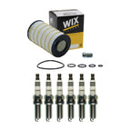 Wix Engine Oil Filter & NGK Spark Plugs Set for X164 ML450 W203 C280 W204 C300