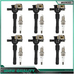 Set of 6 Ignition Coils & 6 Spark Plugs for BMW 325Ci 325i 352i 352Xi (2001–2002)