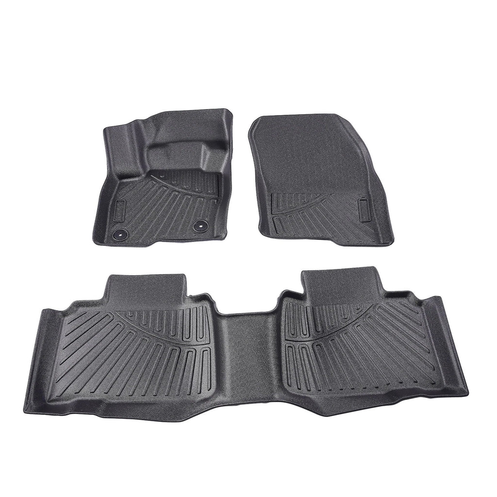 Set of 2 Floor Liners + Rear Mat Kit for Ford Edge (2015–2025) Rubber TPE