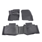 Set of 2 Floor Liners + Rear Mat Kit for Ford Edge (2015–2025) Rubber TPE