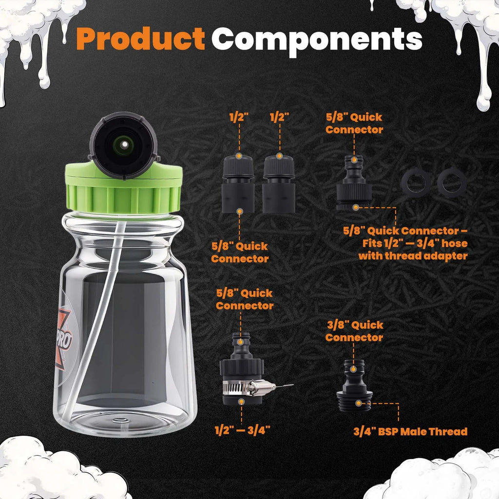 Foam Gun Car Wash Spray for Garden Hose (3/4 Inlet Thread)