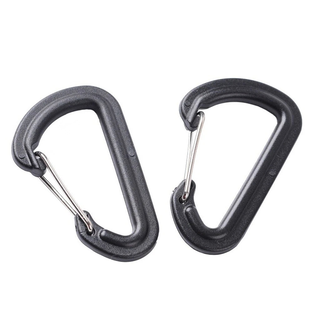 2X Aluminum Tent Clips with Carabiner for Hiking and Outdoor Use
