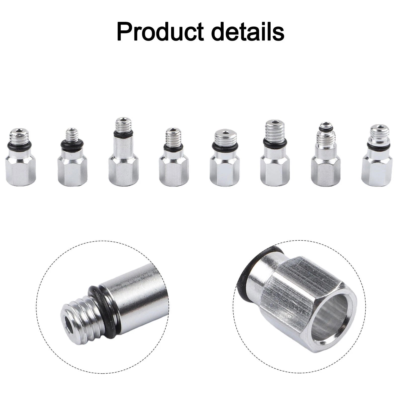 13PCS Brake Bleed Connector Kit for Hydraulic Bike Brakes (Aluminum Alloy)
