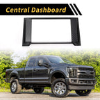 Central Dashboard Meter Frame Cover Trim for Ford F-150 (2015–2020) Carbon Fiber Black