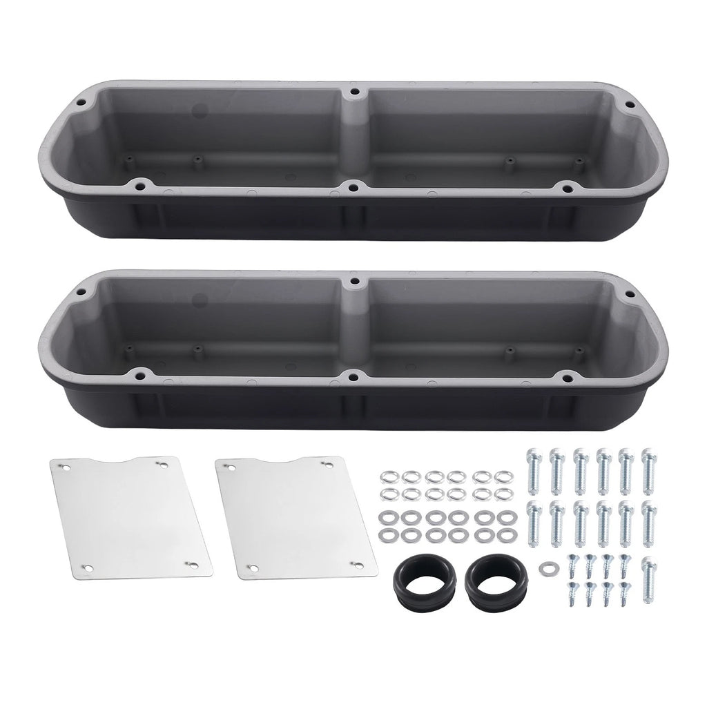 Aluminum Valve Covers for Ford 289 302 351W 5.0L (1962–1985) Black Finned