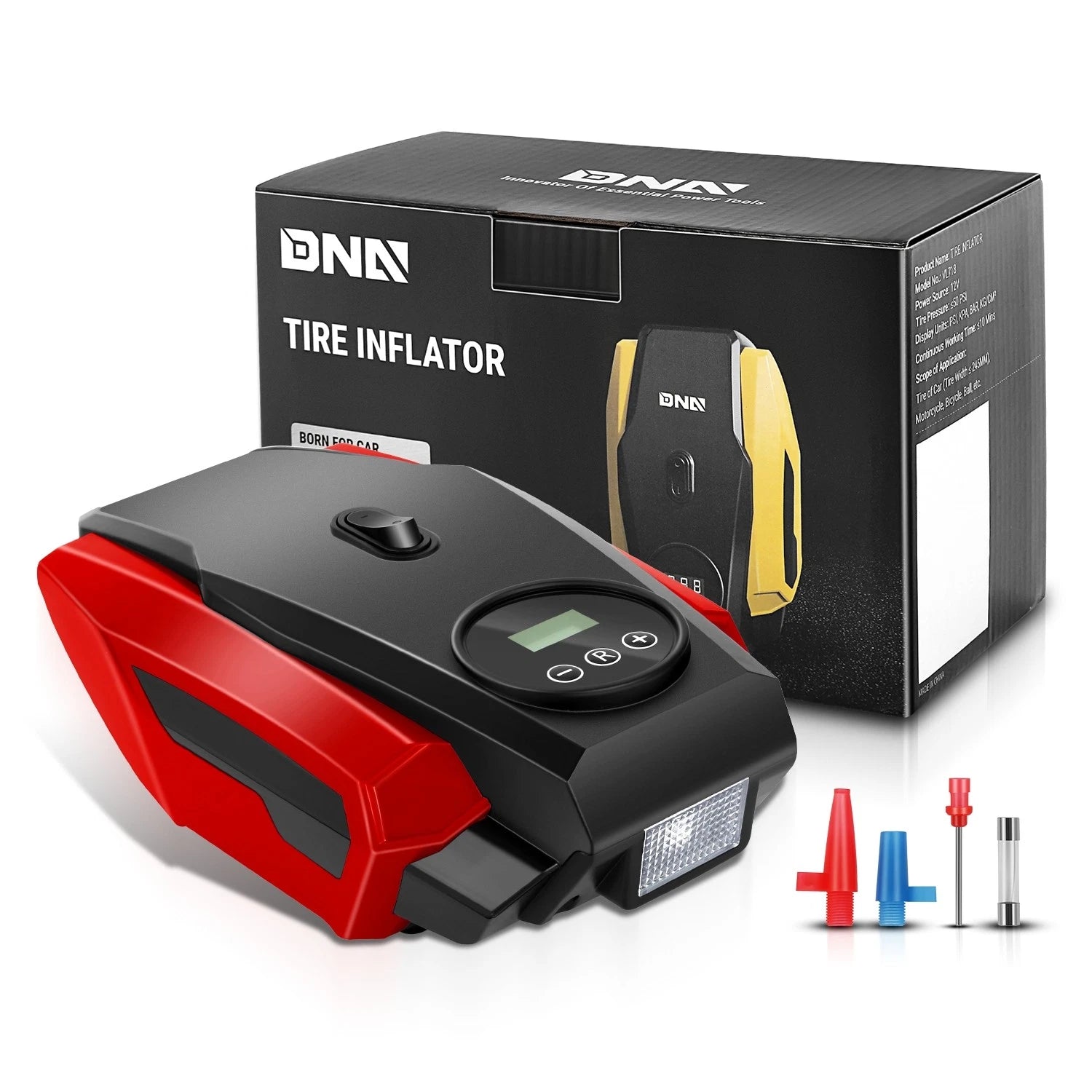 LED Tire Inflator for Portable Air Pump (Auto Shut Off)
