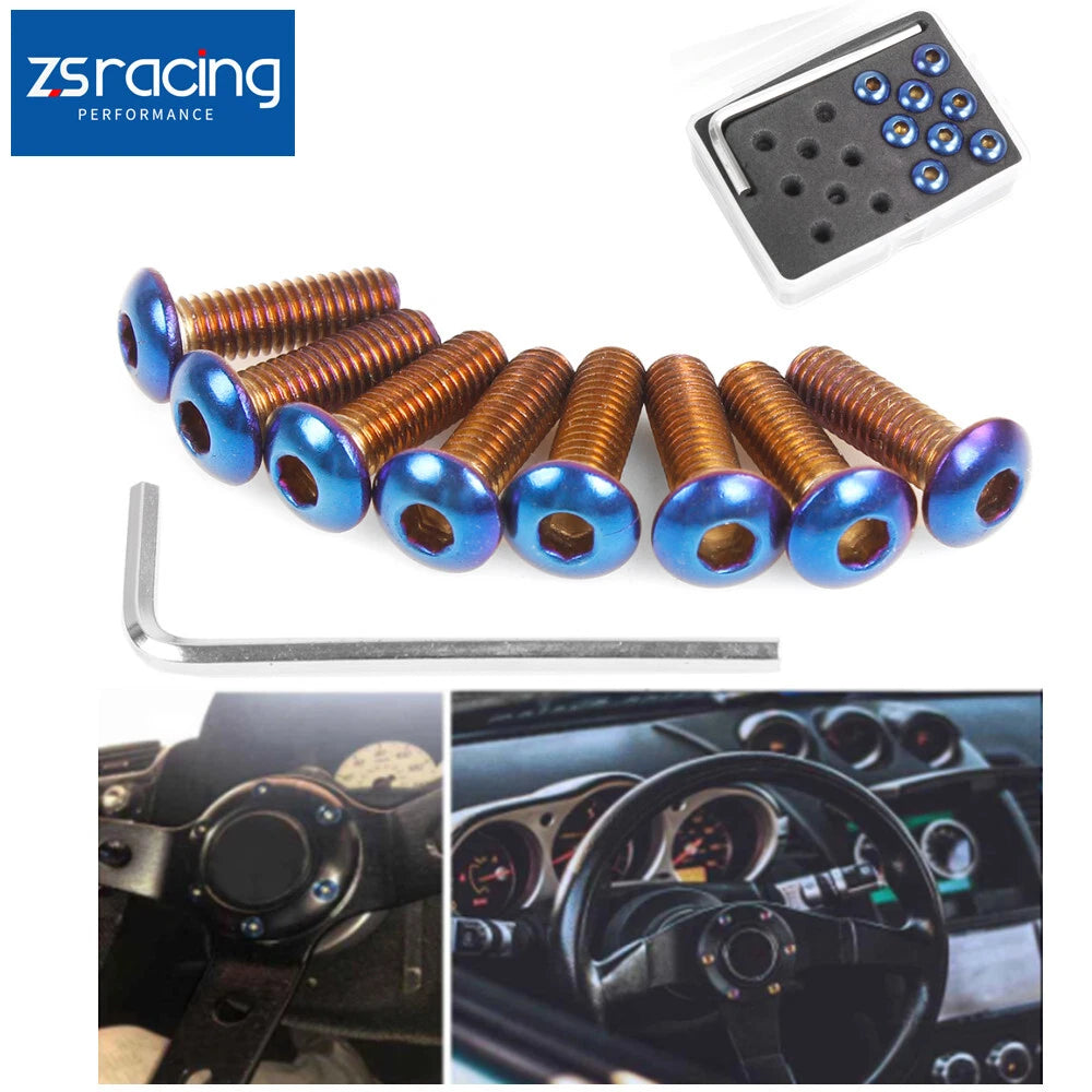 8PCS Steering Wheel Screw Kit M5x0.8 for Racing Cars (Universal)