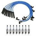 NGK 8mm Wire Set & Denso Platinum Spark Plug Kit for Bronco E-150 250 F-100
