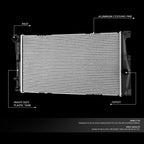 Aluminum Replacement Radiator for BMW 528i xDrive (2012–2016) DPI 13353