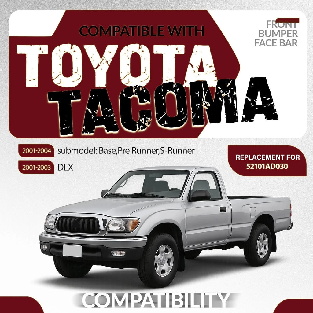 Chrome Front Bumper Face Bar for Toyota Tacoma (2001–2004)