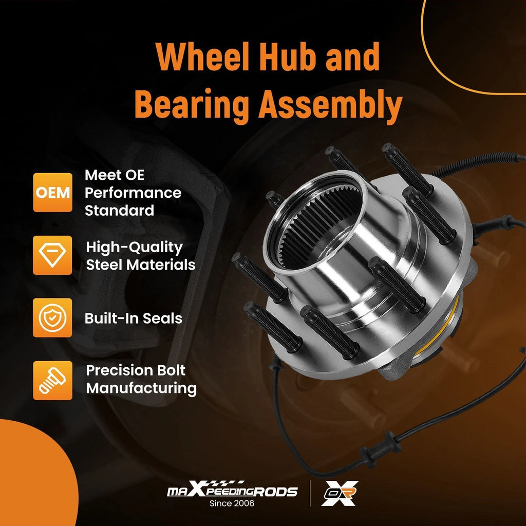 Set of 2 Front Wheel Bearing Hubs for Ford F-250/F-350/Excursion (2003–2005) 515056 w/ABS