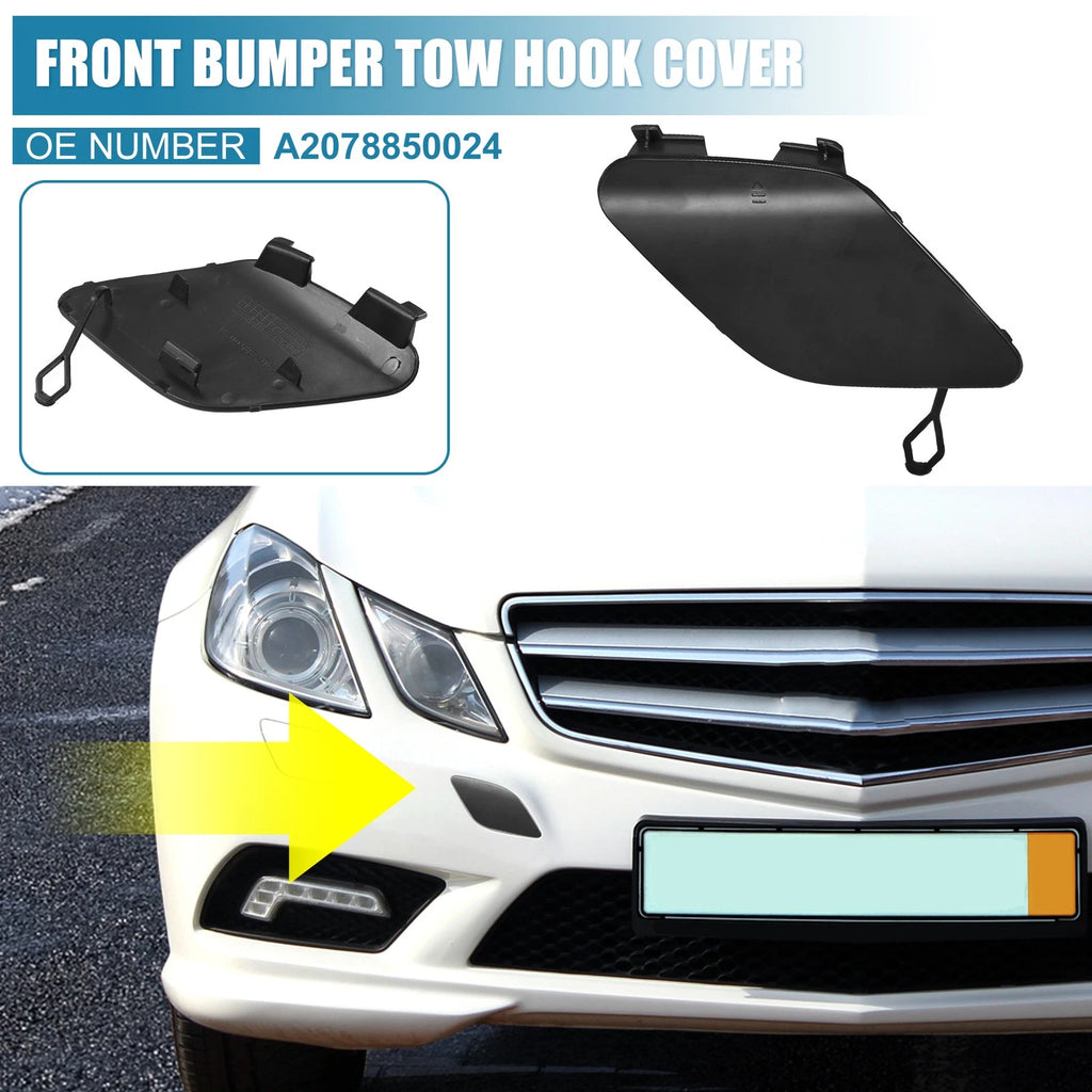 Tow Hook Cover for Mercedes-Benz E400 (2014–2016) Black
