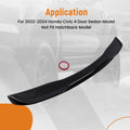 Black ABS Trunk Spoiler for Honda Civic Sedan (2022–2024)