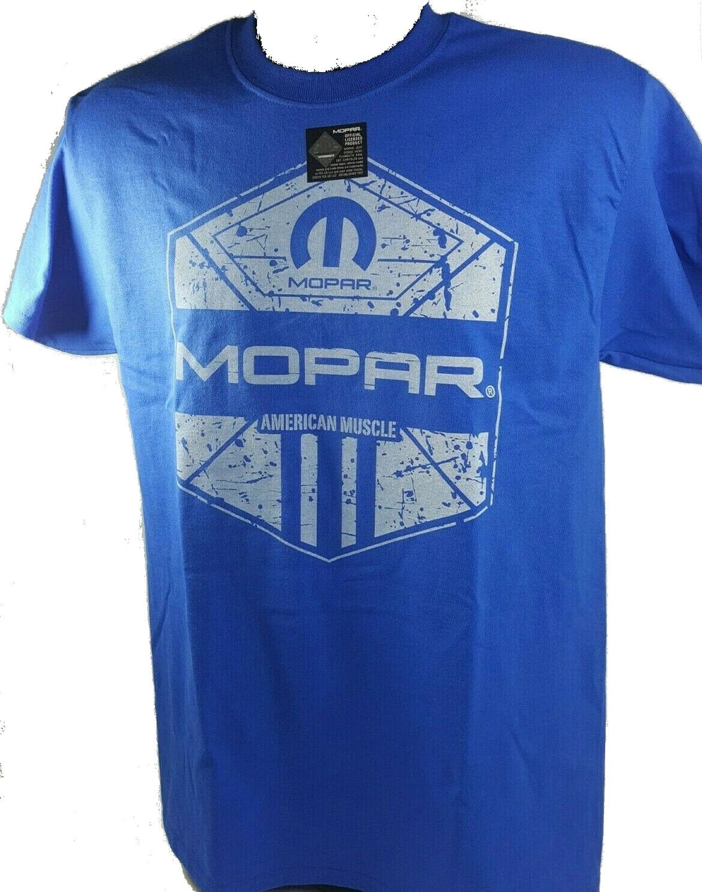 Licensed Mopar T Shirt Blue American Muscle for Dodge Challenger (2008–2019)