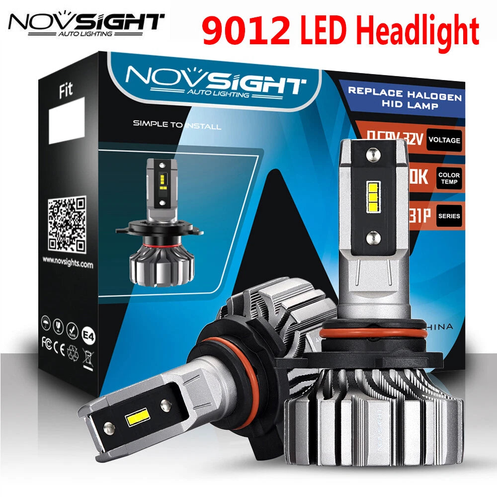 2X 9012 LED Headlight Bulbs for 6500K 8000LM