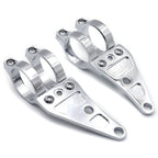 2X Billet Aluminum Headlight Fork Mounting Brackets for 41mm Forks (2010–2023)