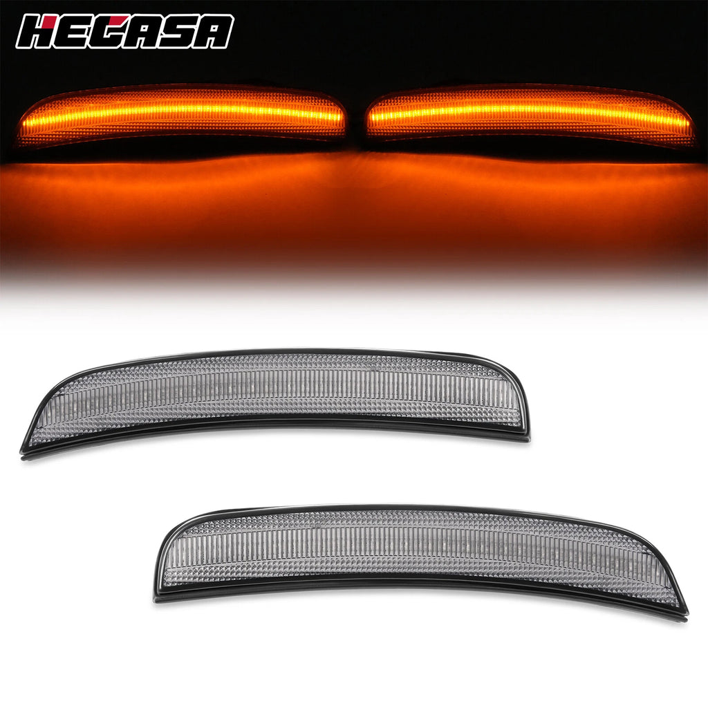Set of 2 Smoked Lens Front LED Side Marker Lights for Chrysler 300 (2015–2023)