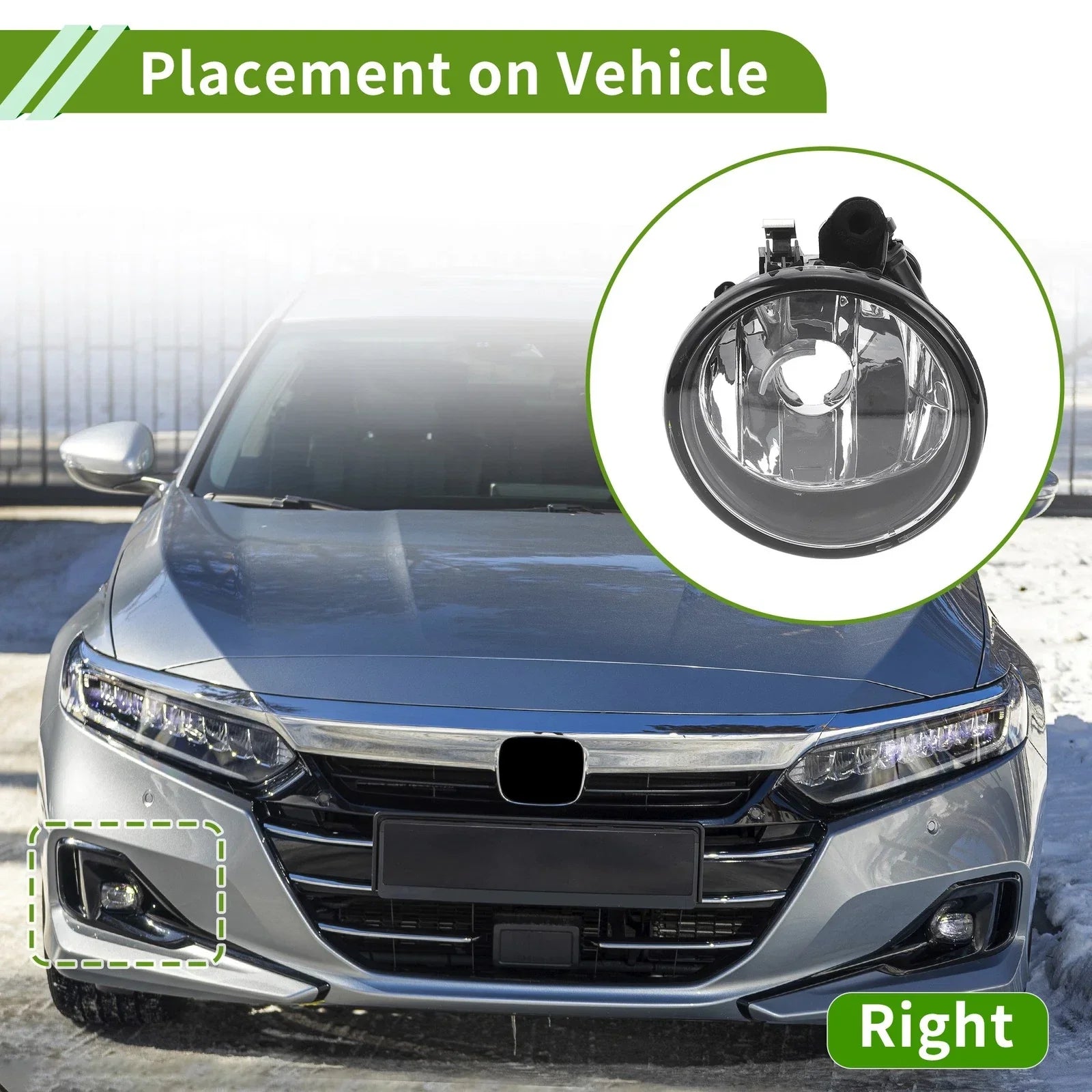 1 Pc Right Fog Light Grill for BMW X6 (2013-2015) Clear Black