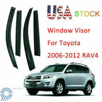 Set of 4 Black Vent Window Visors for Toyota RAV4 (2006–2012)