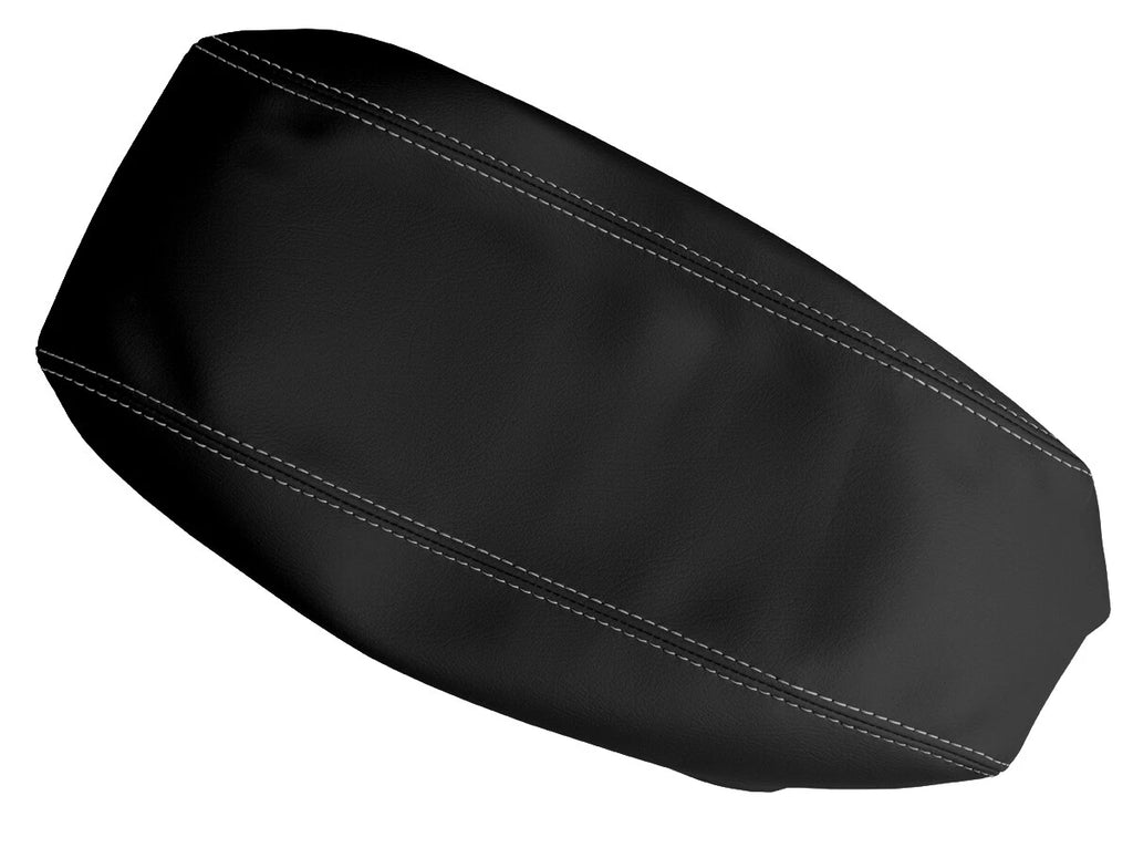 Leather Console Lid Armrest Cover for Ford Escape (2001–2004) Gray Stitch